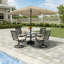 Latitude Run® 10' x 8' Patio Square Market Umbrella with Skirted Canopy With Base-572024102