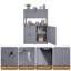 Armoire de rangement moderne à 3 tiroirs avec tablette réglable et présentoir ouvert-1472184486
