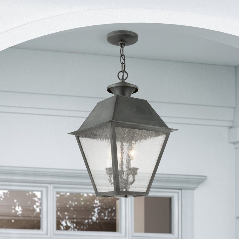 Fraida Bulb Outdoor Hanging Lantern, Charcoal