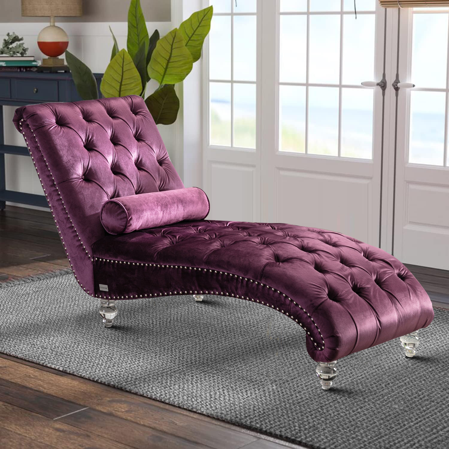 House of Hampton® Jefferi Velvet Chaise Lounge | Wayfair