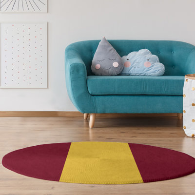 Tapis de zone rouge/jaune