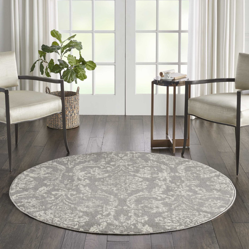 Yurig Abstract Indoor Rug, Round 5'3"