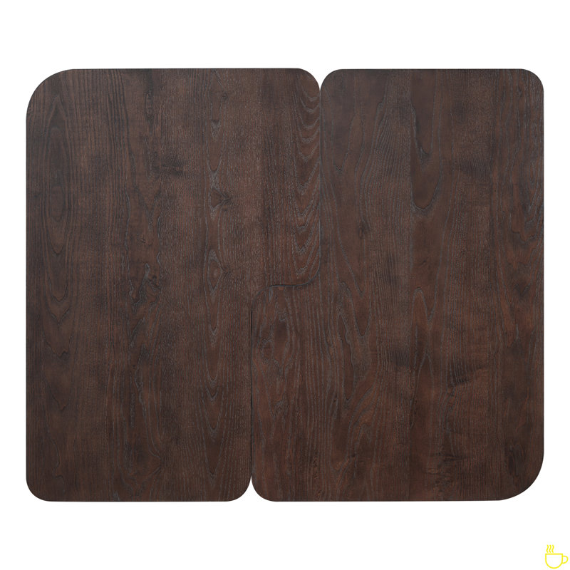 Rectangle Coffee Table With Splicing Design, Multifunctional Combination Table, Espresso