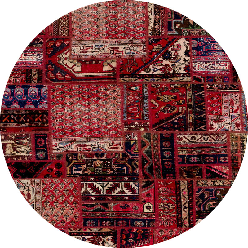 Tapis abstrait moderne abstrait, Rond 8 pi