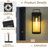 Outdoor Wall Sconce Light, Matte Black Metal & Tempered Glass Shade Wall Lantern Waterproof For Porch Doorway Patio-1860658773-1861895832