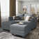 Manusite Convertible Modular Sectional Couch With Reversible Storage Chaise