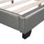 Lit plateforme tapissier en cuir avec ornement en forme de lapin-902145613-902145611