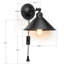 Luminaire industriel noir rétro à bascule antique
