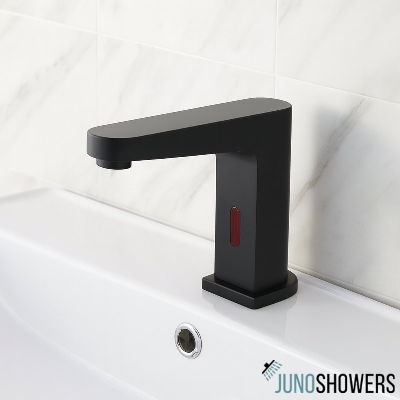 Wall-Mounted Shower System with Thermostatic Valve and Handheld Spray, Black