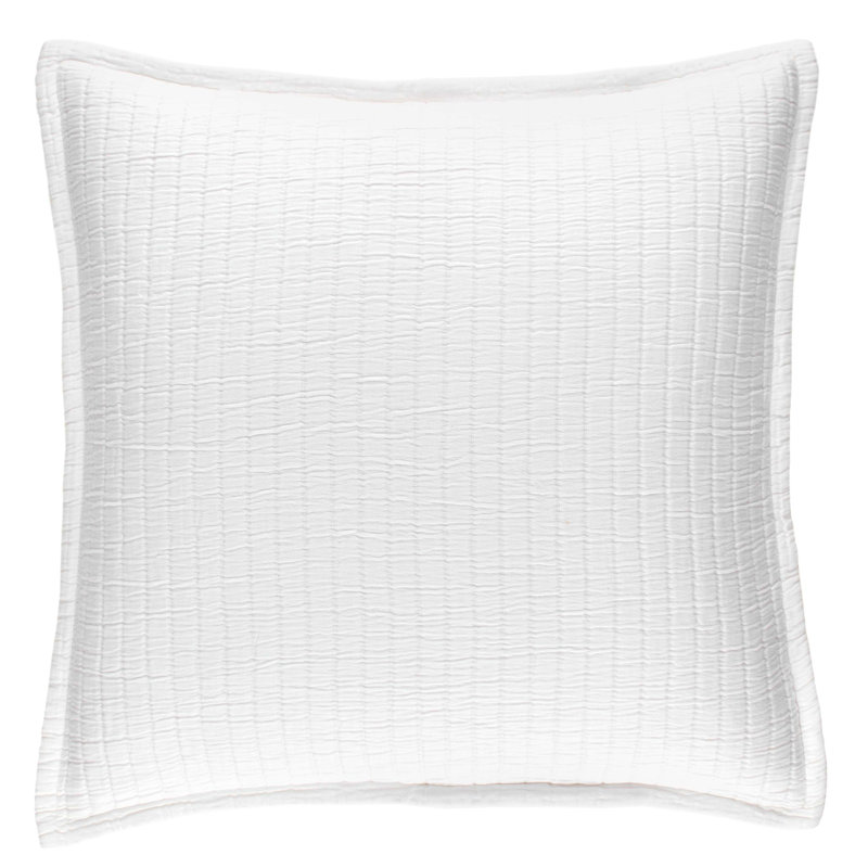 Boyfriend Matelasse Sham, Euro, White