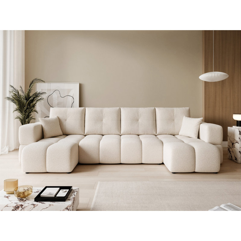 6 Seater Sofa Bed, Cream