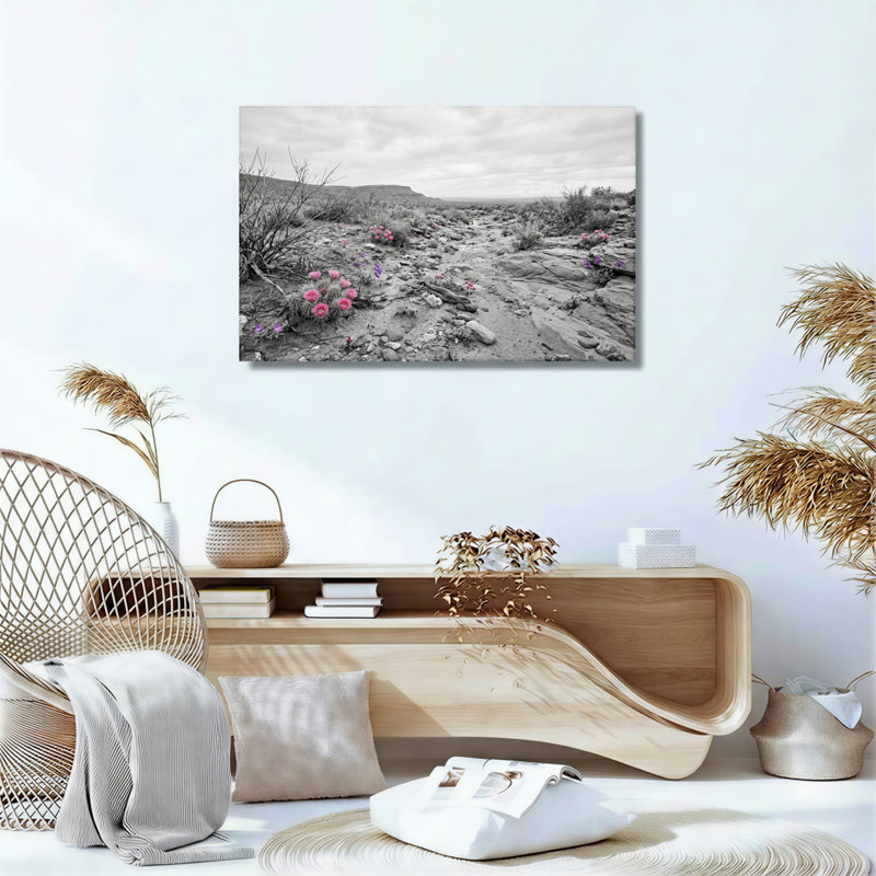 Desert Bloom, reproduction d'art sur toile, ensemble de 1, Wrapped Canvas, 12"H x 18"W