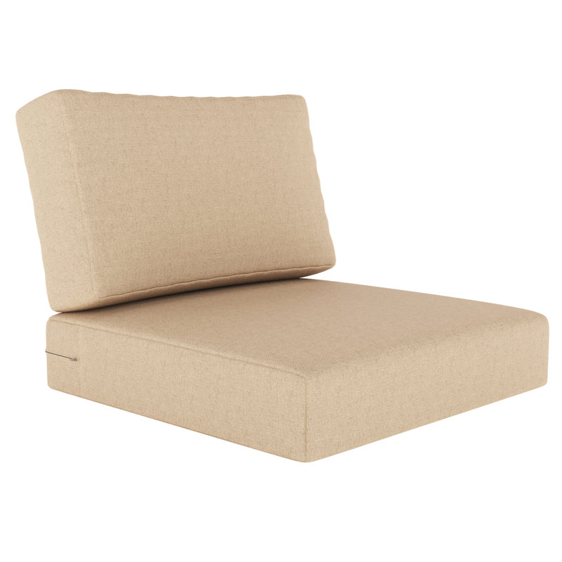 Amala Sunbrella® Outdoor Deep Seating Cushion, Sunbrella® Antique Beige Canvas, 28.5" W x 28.5" D