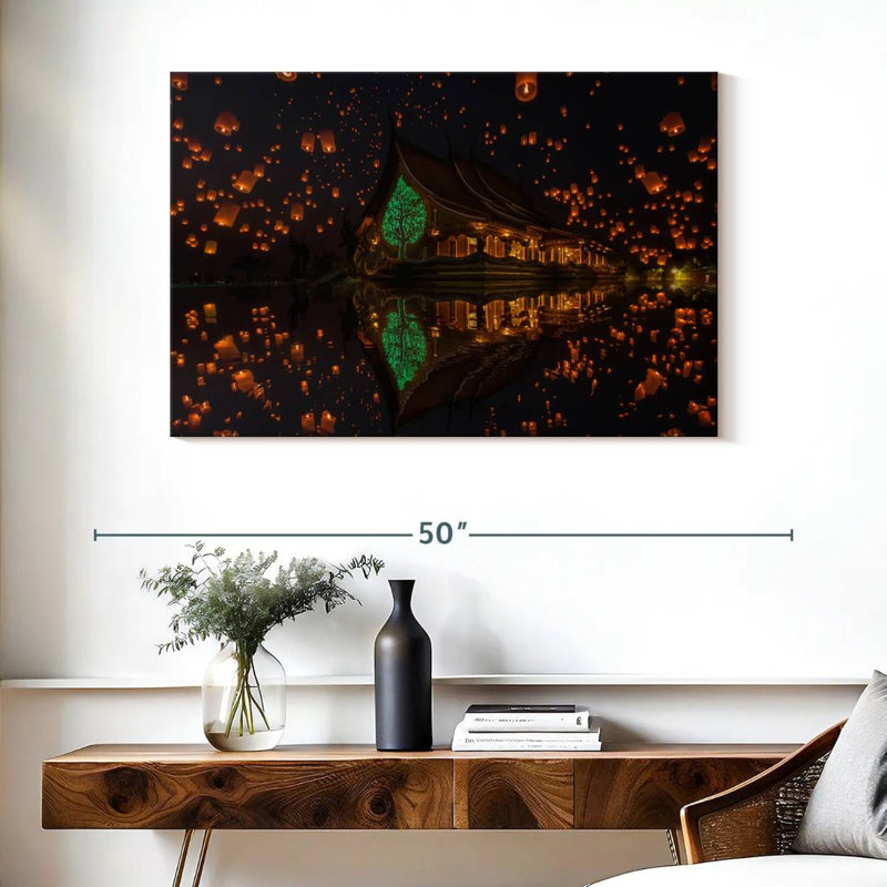 Adella Sirindhorn Temple Lanterns, 26" H x 39" W