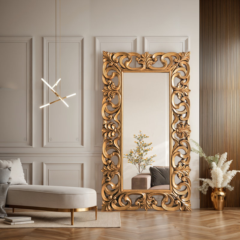 ROME Rectangle Floor Mirror, Bronze