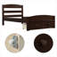 Structure de lit plateforme simple avec tiroir de rangement et support en lattes de bois sans sommier-354366187