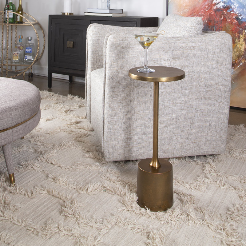 Element End Table, Brass Gold