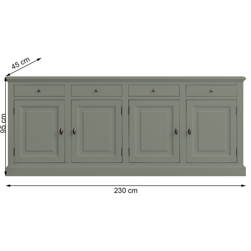 Chapne 230cm Sideboard, Concrete Gray