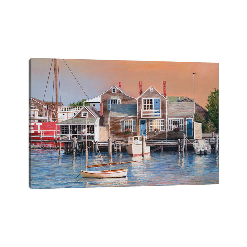 Harbor Sunrise by Tom Mielko - Wrapped Canvas Painting, 152.5 cm H x 101.5 cm W
