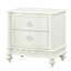 Table de chevet 2 tiroirs Ivoire