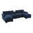 5-Piece Upholstered U-Shaped Sectional-1067949261