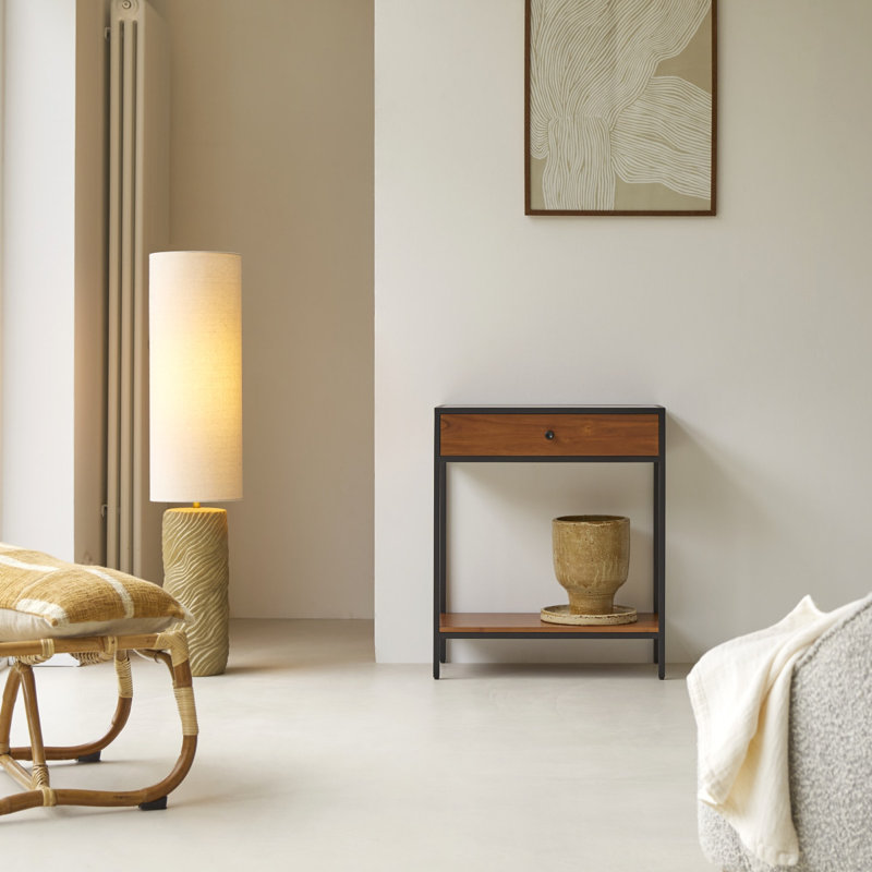 Agra Solid Wood Top Console Table, 71cm H x 60cm W x 30cm D