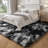 Area Rugs For Living Room Bedroom Aesthetic,Shag Fuzzy Fluffy Rug,(Black White Grey/8X10)