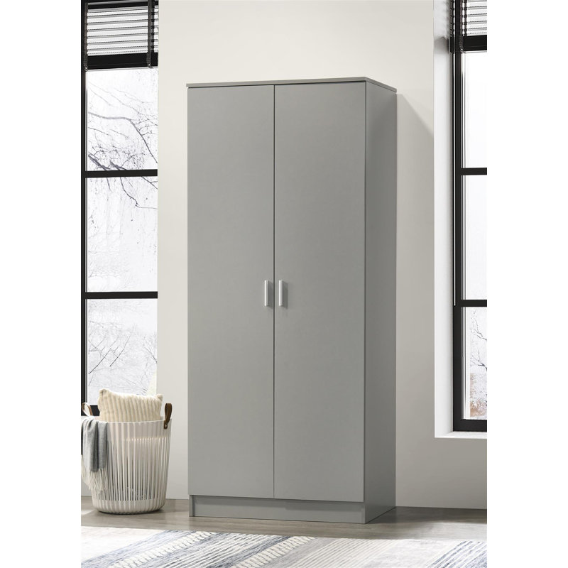 Deanda 2 Door Wardrobe, Light Grey