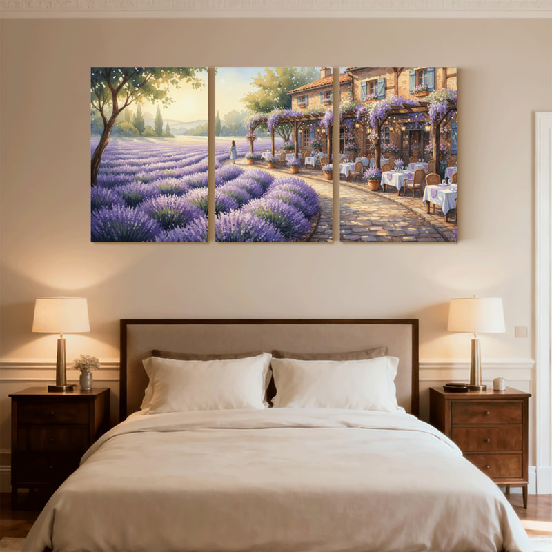 Ensemble de 3 impressions sur toile Scènes et paysages urbains, H 30 po x l 60 po