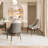 Modern 8 People Dining Room Set, Pre-Assembly Rectangular Dining Table, Sintered Stone Tabletop & Trestle Pedestal, Upholstered PU Leather Chairs-487453376-486992996-486993019
