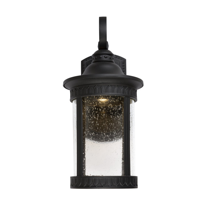 Lanterne murale d'extérieur Ahmed, H 16,25 po x L 7,5 po x P 9,5 po, DEL, Noir