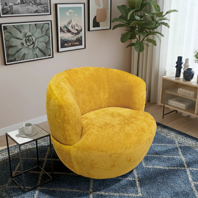 Fauteuil pivotant Thornton, Doré
