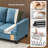 83.5" Upholstered Square Arm Suede Sofa-773577993