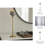 Decorative Pillar Candle Holder with Metal Base - Modern Tabletop or Floor Candle Holder for Table and Living Room Decor - Gray & Gold-133290756