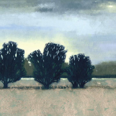 Moonlit Field II - Wrapped Canvas Painting