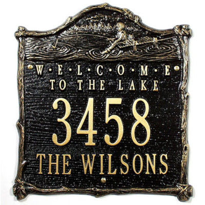 Fisherboy 4-Line Wall Address Plaque