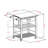 Arlo 1-Drawer Kitchen Utility Cart in Natural Finished Wood, 31.43'' H X 26.75'' W X 20.25'' D