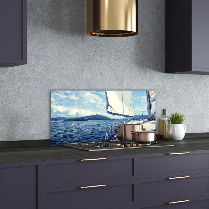 50cm W x 100cm L Glass Peel and Stick Panel