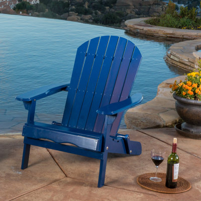 Chaise Adirondack d'extérieur en bois avec accoudoirs