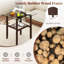 24 Inch 2-Tier Square Glass Coffee Table Centre Table with Storage Shelf