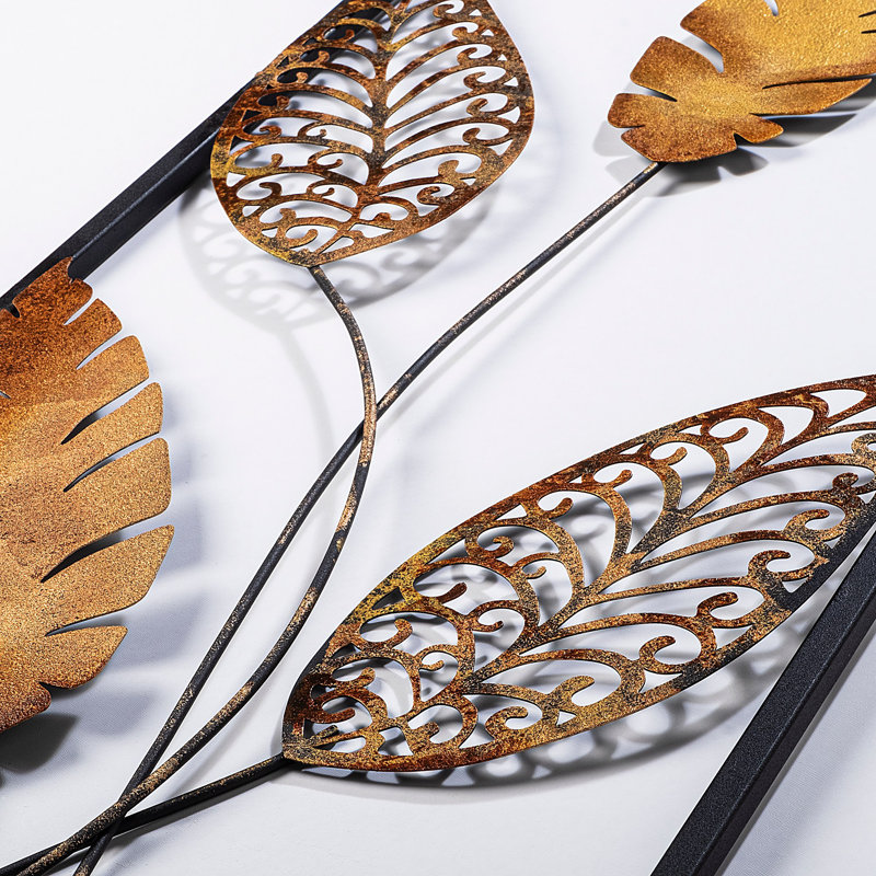 Accessoire mural décoratif en métal fait à la main, 12,6 po x 35,4 po | 100% métal, épaisseur: 0,06 pouce | Conception unique peinte à la main, parfaite pour la décoration intérieure | Décoration murale polyvalente avec des variations de couleurs
