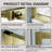 36" W x 71" H Double Sliding Shower Door, Tempered Clear Glass Shower Door with Stainless Steel Handle-115822371