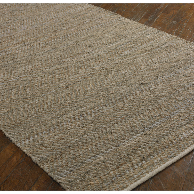 Tapis brun/brun clair tissé à la main Neidig, Rectangle 8 pi x 10 pi