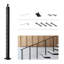 Poteau de garde-corps en câble, poteau d'escalier 42 po x 2 po x 2 po, avec trous pré-percés à angle de 30 °, poteau de chemin de fer en acier inoxydable avec support horizontal et courbé, paquet de 1-112748237