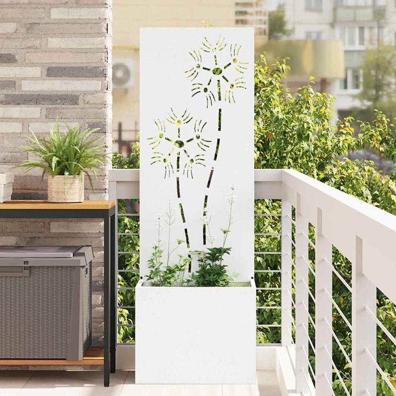 Planter Box, 140cm H x 50cm W x 50cm D, White