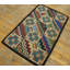1925 Multicolor Small Scatter Size Hooked American Antique Wool Rug