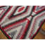 Tapis Navajo antique de couleur ivoire et rouge avec des losanges