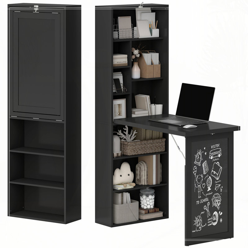 Bureau d'ordinateur mural