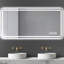 Miroir de salle de bain 28 * 60 pouces - Brouillard, finition lisse, surface imperméable pour meuble-lavabo