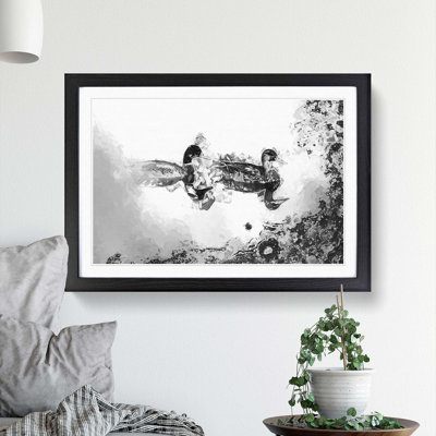 Mallard Ducks in Abstract - Picture Frame Painting Print